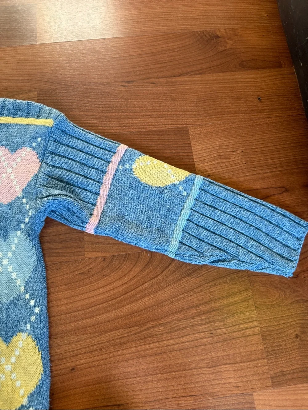 JS Kids Pastel Heart Knit Sweater